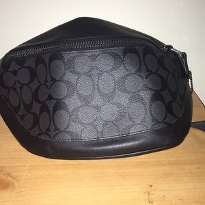Black Coach belt bag